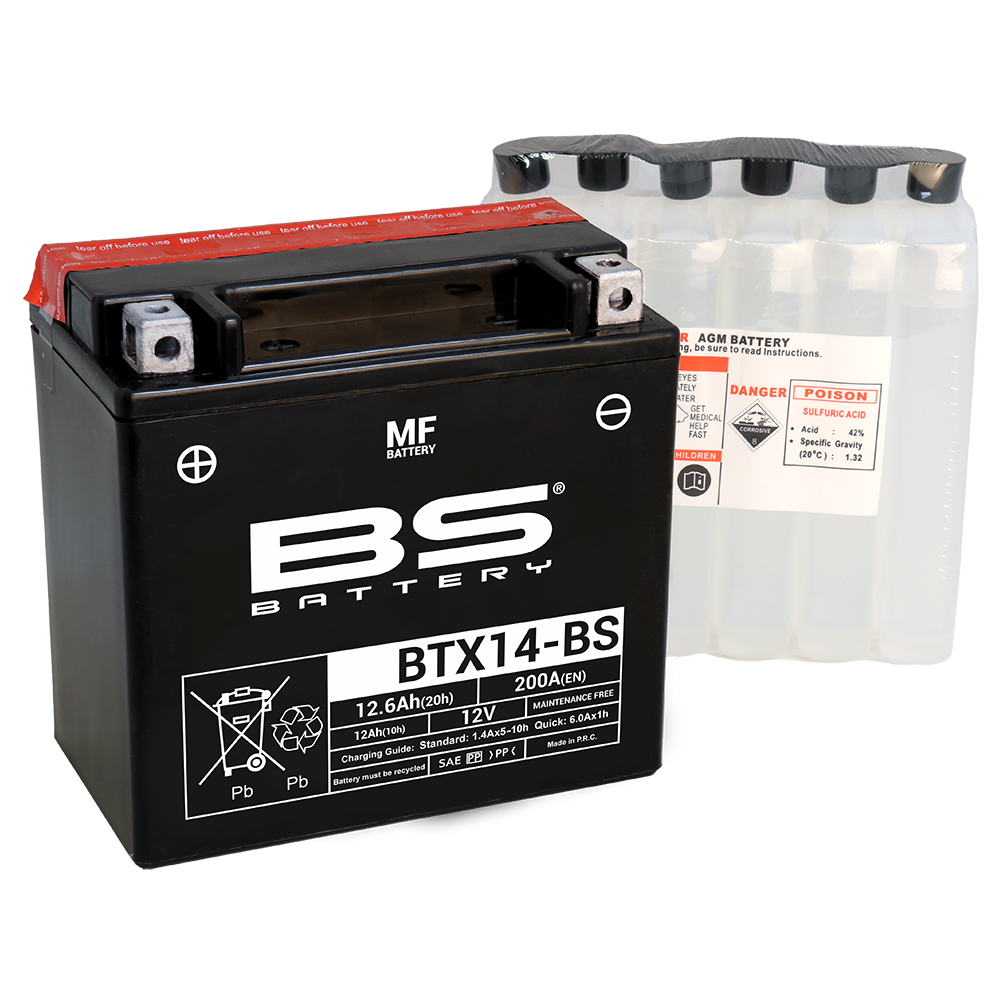 Batería BTX14-BS sin mantenimiento de 12V para tu vehículo - Marca BS Battery - Afbeelding 1 van 1