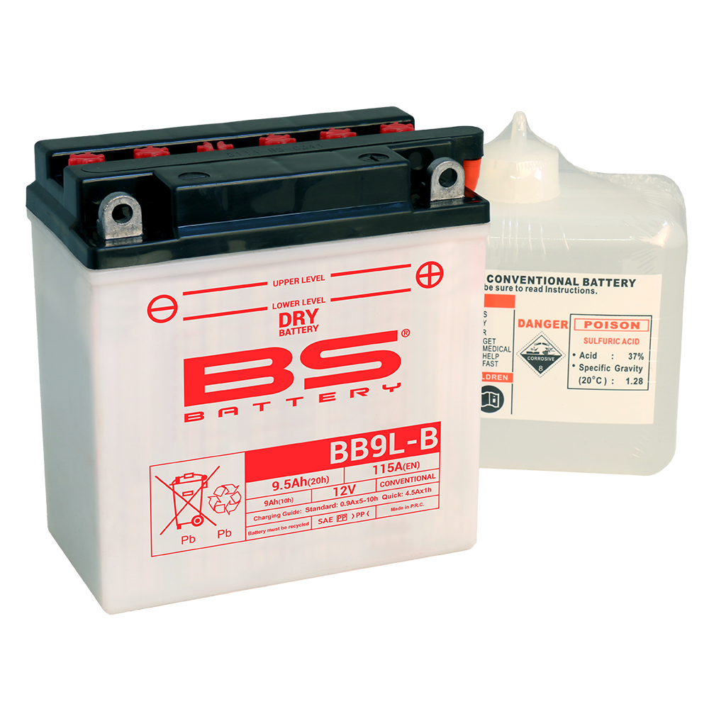 BS BATTERY BATTERIE BB9L-B compatible avec HONDA REBEL 250 (MC13) 250 1985-1987 - Afbeelding 1 van 1