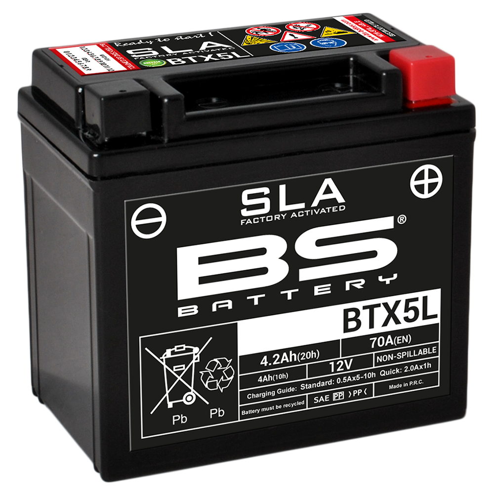Batteria per motocicletta AGM SLA Max BTX5L (FA) esente da manutenzione ed ecolo - Afbeelding 1 van 1