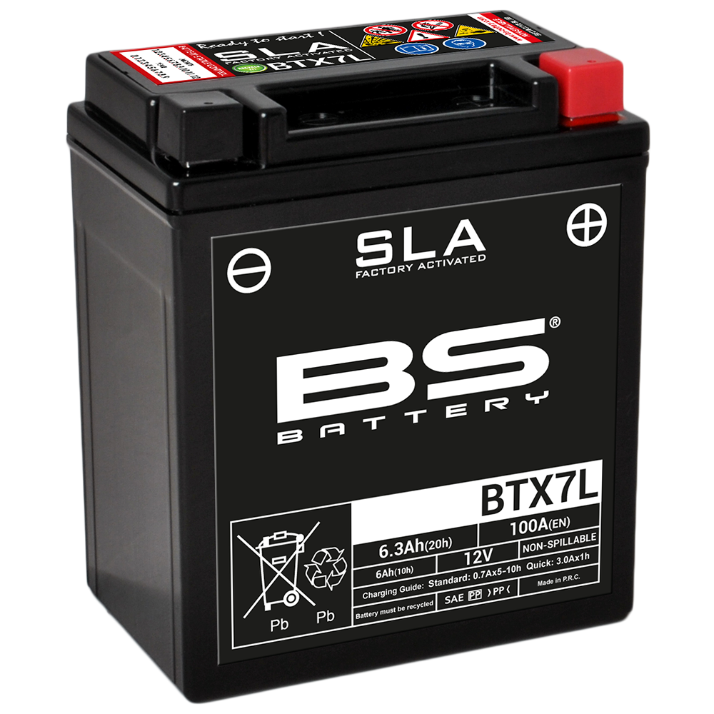 SLA Battery BTX7L (FA) YTX7L, YTZ8V - Maintenance Free, Factory Activated - 12V - Picture 1 of 1