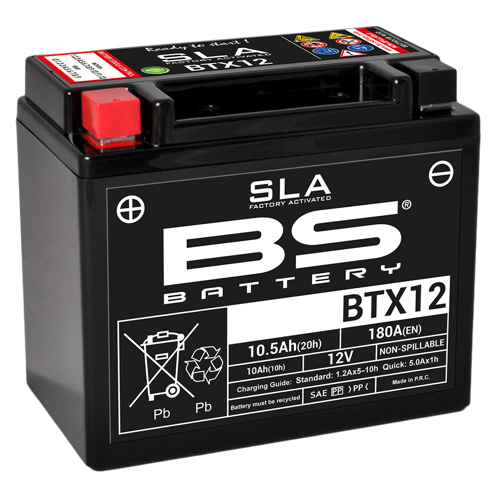 SLA Max BTX12 Batterie (FA) – werkseitig aktiviert und wartungsfrei – AGM-Techno - 第 1/1 張圖片