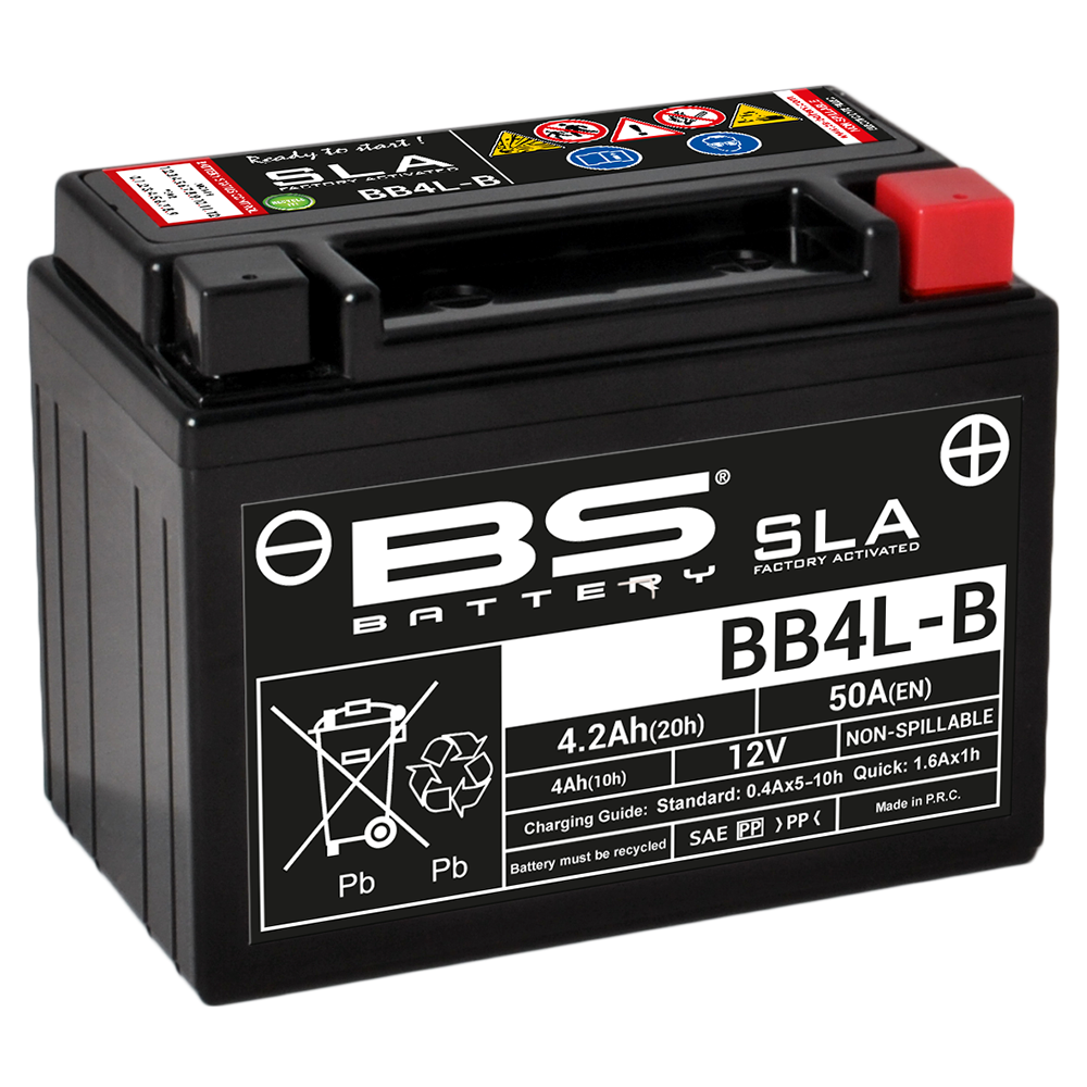 BS BATTERY Batería de moto SLA Max sin mantenimiento y a prueba de derrames - Imagen 1 de 1