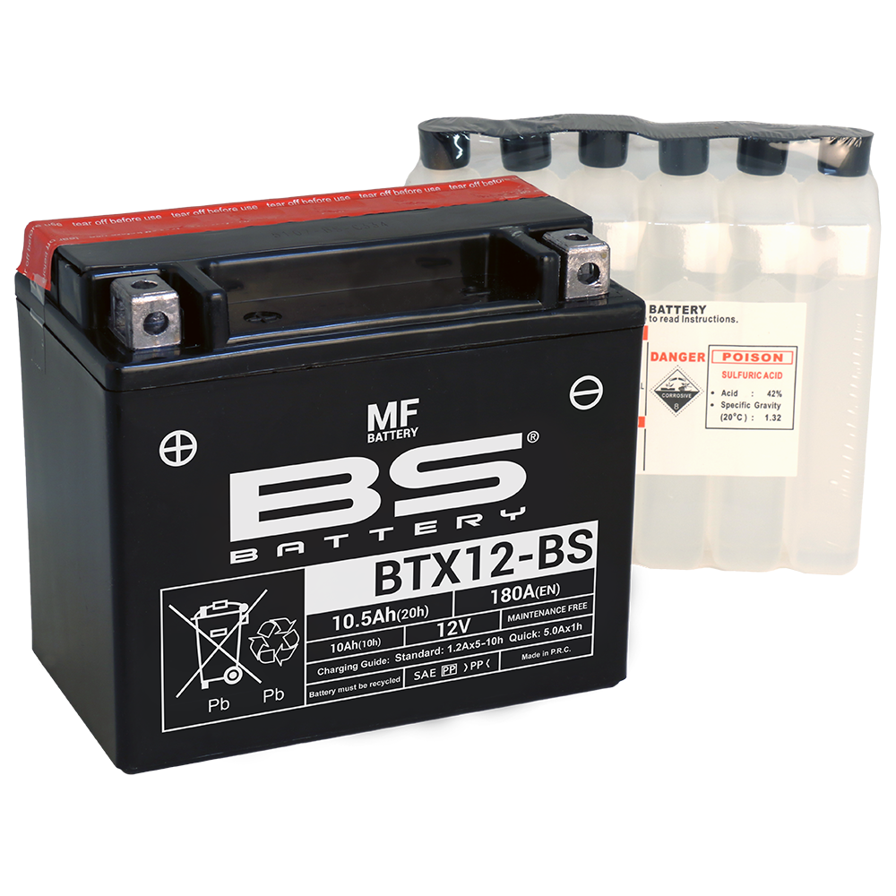 batería btx12-bs de 12v y 10.5ah sin mantenimiento