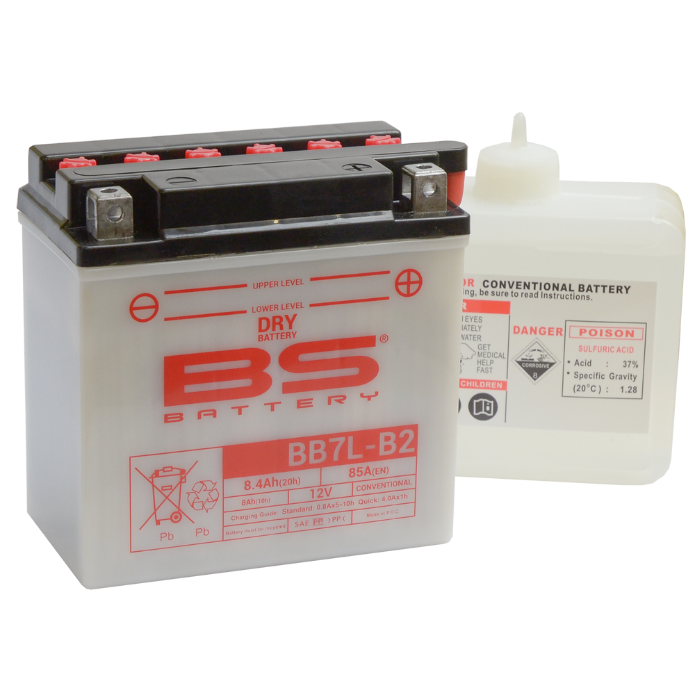 bateria bb7l-b2 12v 8ah con electrolito - nuevo modelo mejorado