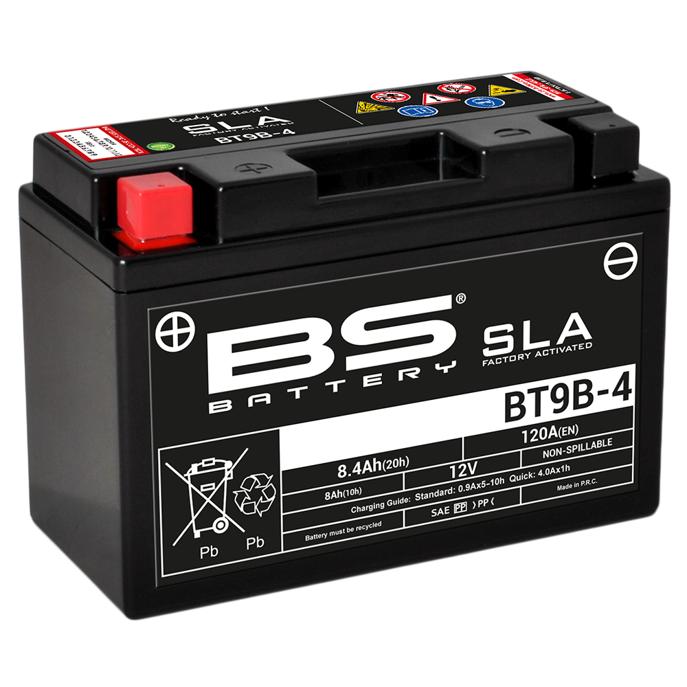 bateria sla bt9b-4 (fa) de alta potencia y vida útil | batería activada de fábrica sin mantenimiento