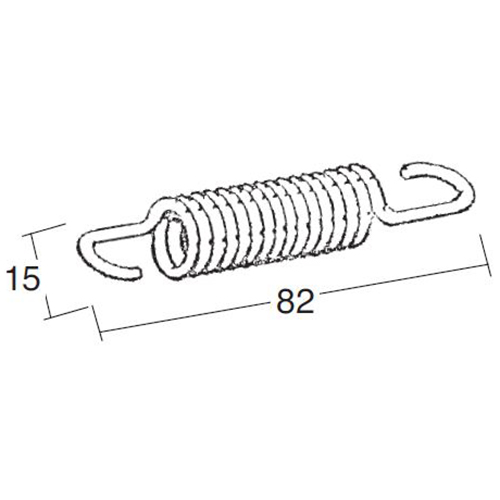 muelle para caballete central para chasis rectangular 34/40mm-22/25mm. l: 250mm - buzzetti