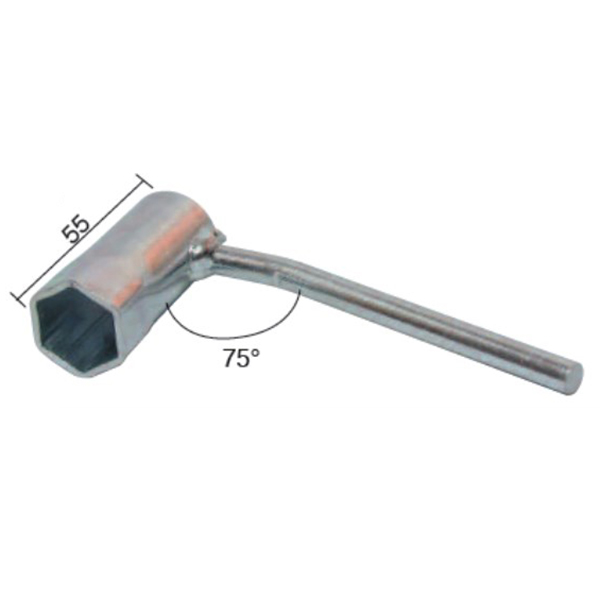 llave de bujía para ciclomotores 2t con cilindro inclinado hex 21mm de buzzetti