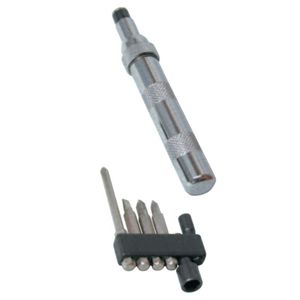 kit mini destornillador de percusión con cabezas intercambiables