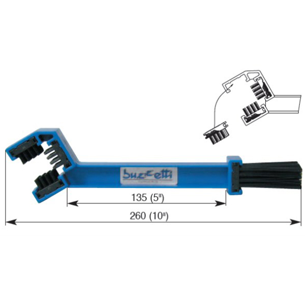 cepillo para limpiar cadenas con cepillos ajustables