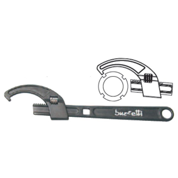 llave regulable para fijación de anillos ø25-70 acero chrome vanadium