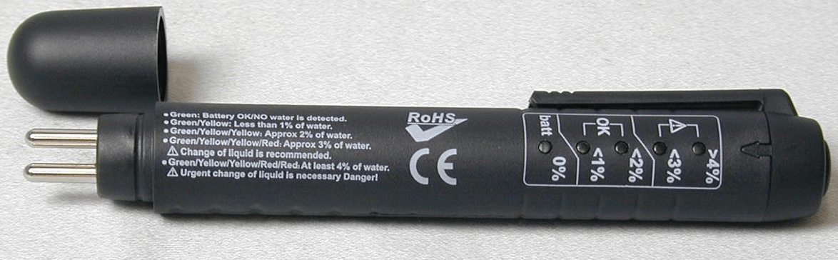 comprobador de liquido de freno con instrucciones