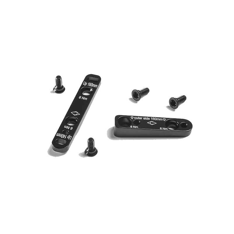 adaptador pinza de freno delantera + tornillos  160 mm flat mount