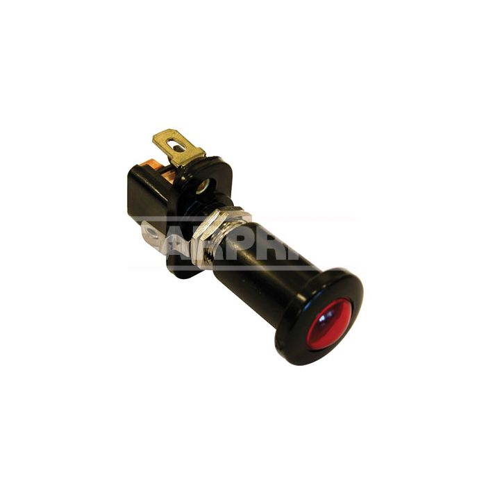 interruptor tirador con luz roja led 12v 10 amp