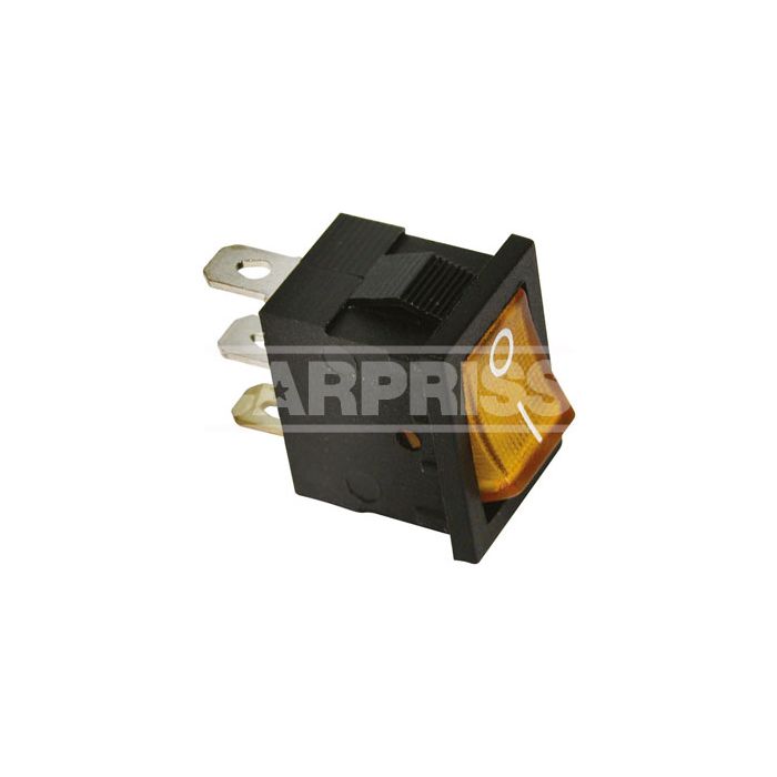 interruptor basculante mini con luz naranja led amp 19x14 mm