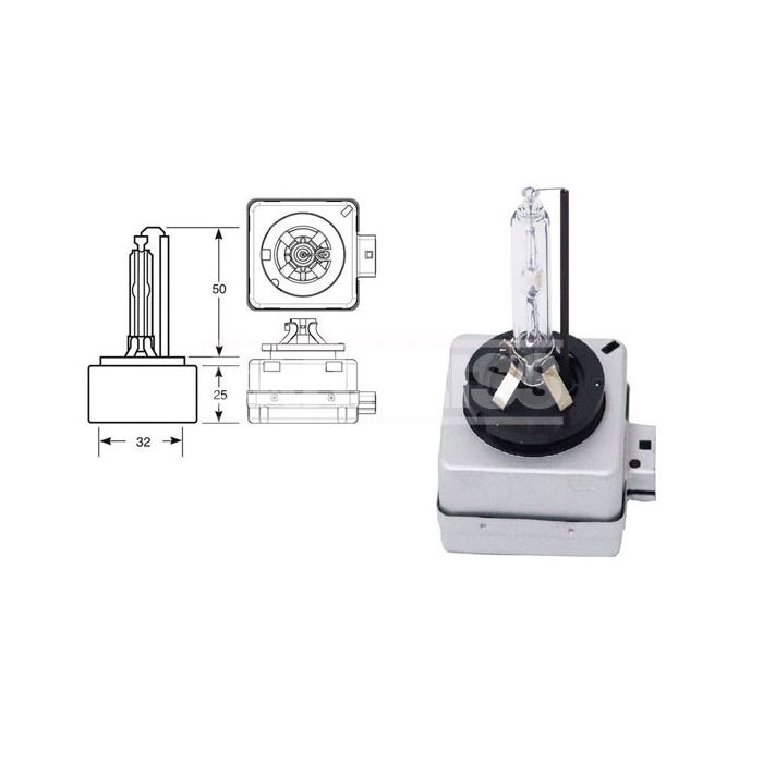 lámpara bombilla descarga xenon d1s 85v 35w (1u)