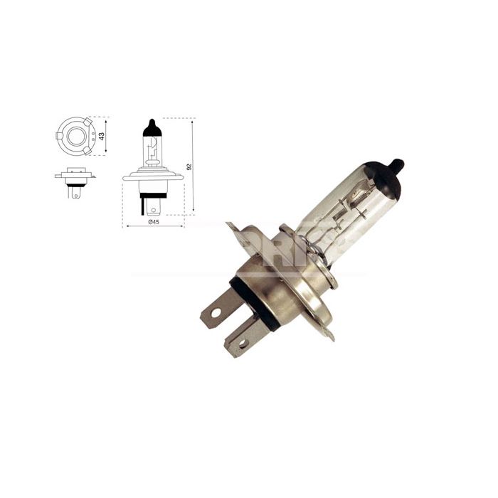 lámpara bombilla para camión h4 24v 75/70w