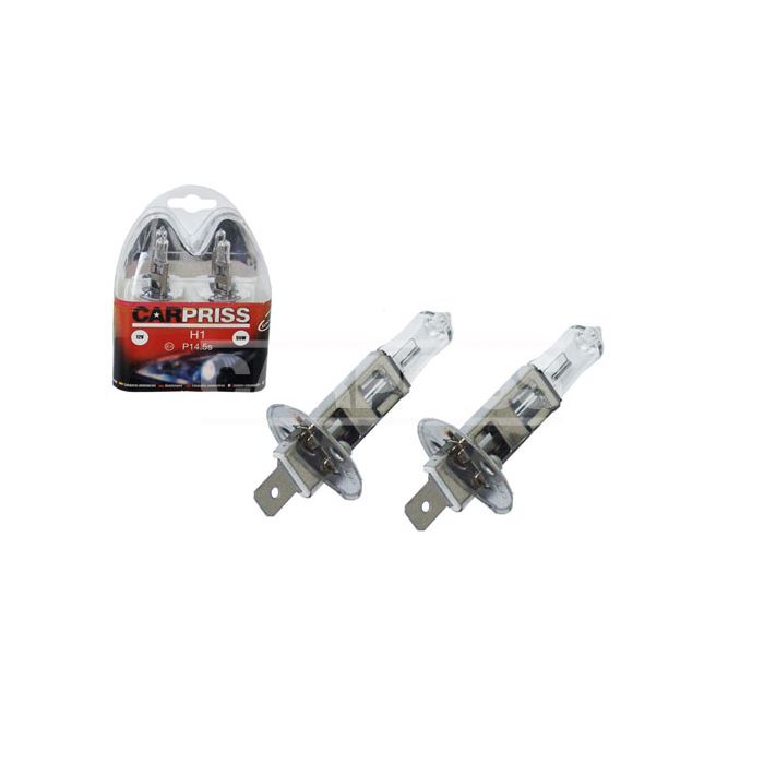 estuche 2 lámparas luz coche h1 xenon 12v 55w