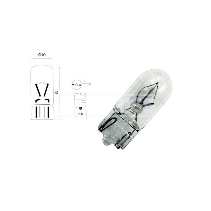 caja 10 lámparas bombilla sin casquillo 24v 3w
