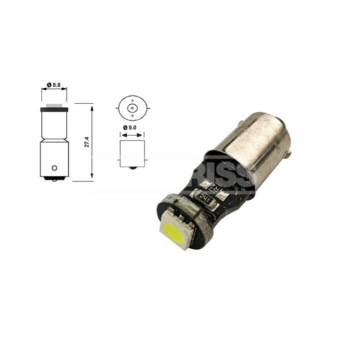 blister 2 lámparas bombilla tubular t4w canbus 12v 1 led smd