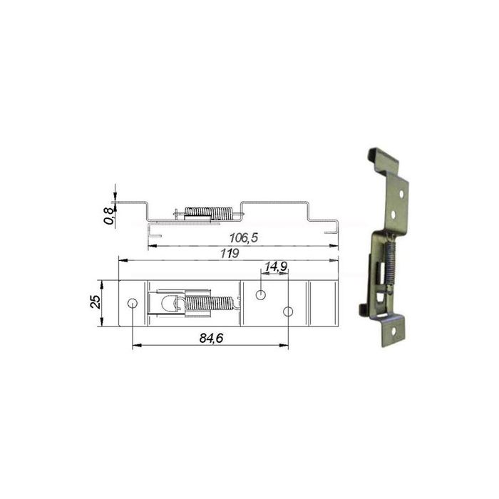 pack 10 soportes matrícula inox con muelle