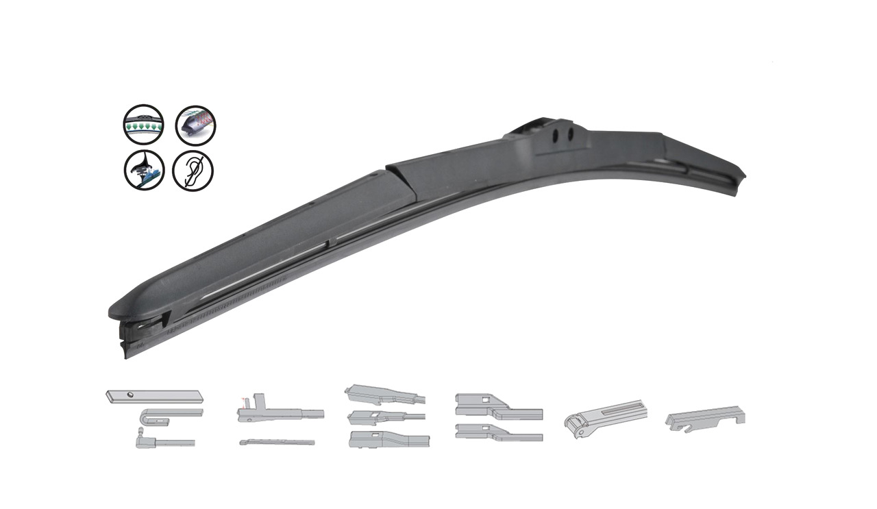 limpiaparabrisas flexible grafito hibrido 58 cm/23" (1u)