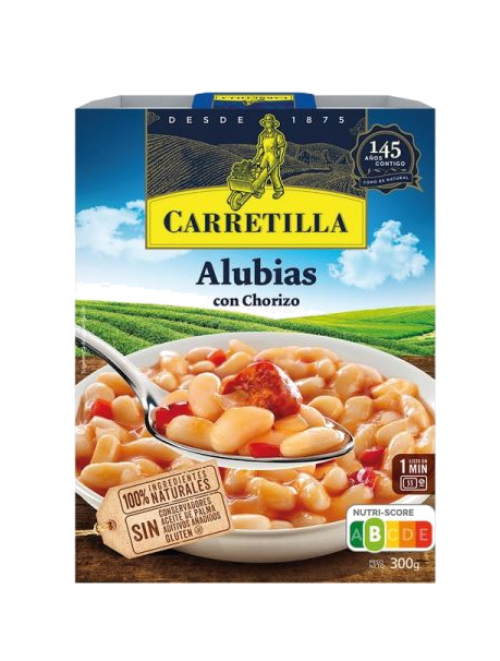 plato de alubias con chorizo