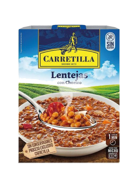 plato de lentejas con chorizo