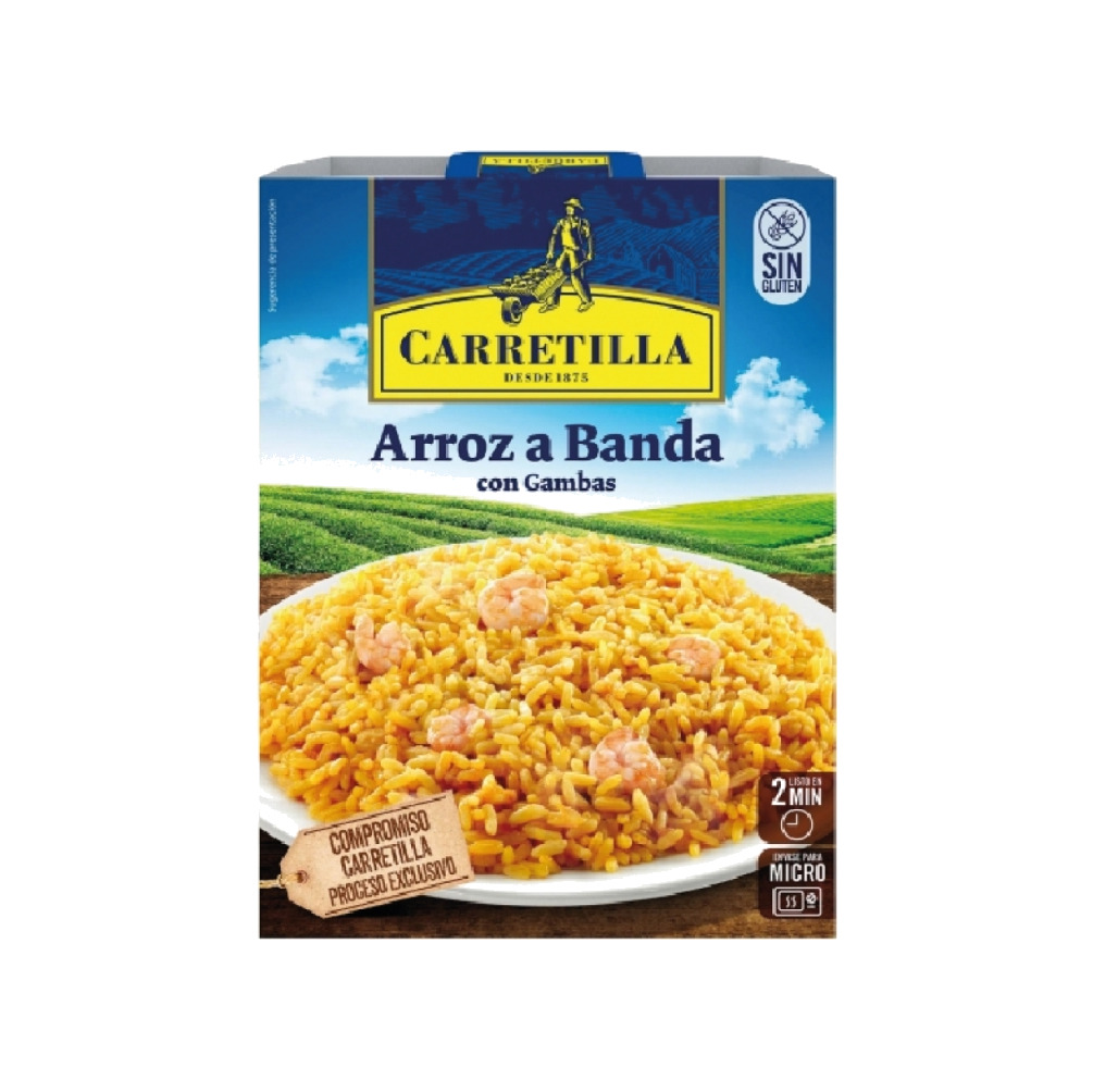 plato de arroz a banda con gambas