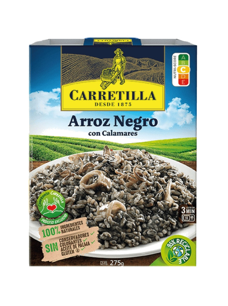 CARRETILLA Plato preparado de arroz con calamares