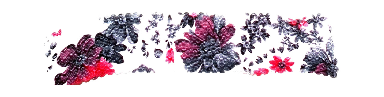 cinta de goma 2 metros con estampado floral cose - 6cm ancho