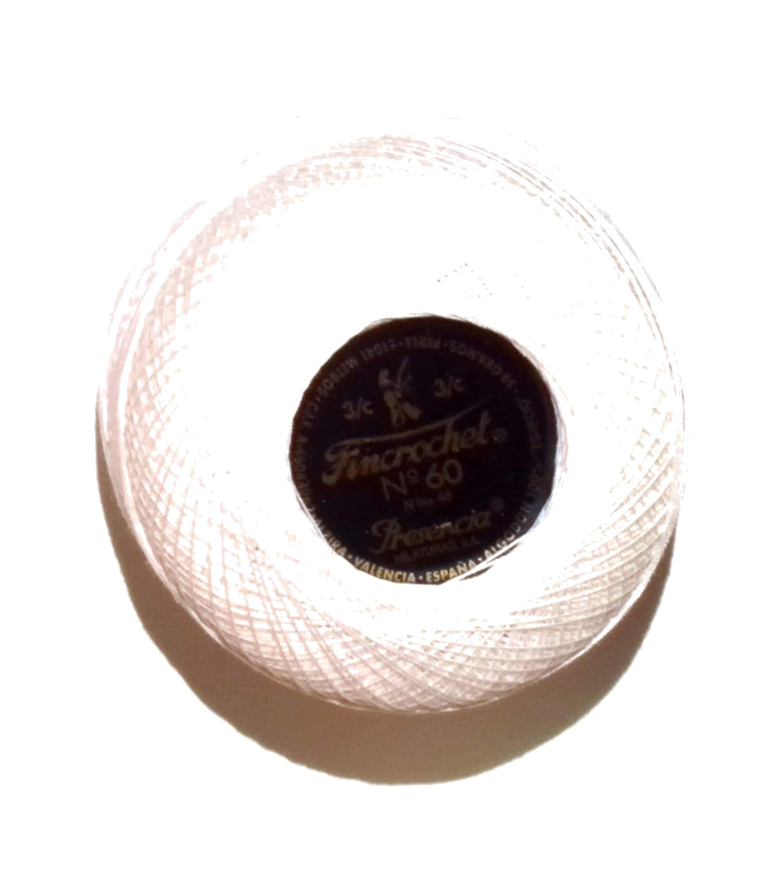 bobina hilo nº60 50gr fincrochet 100% algodón - blanco roto