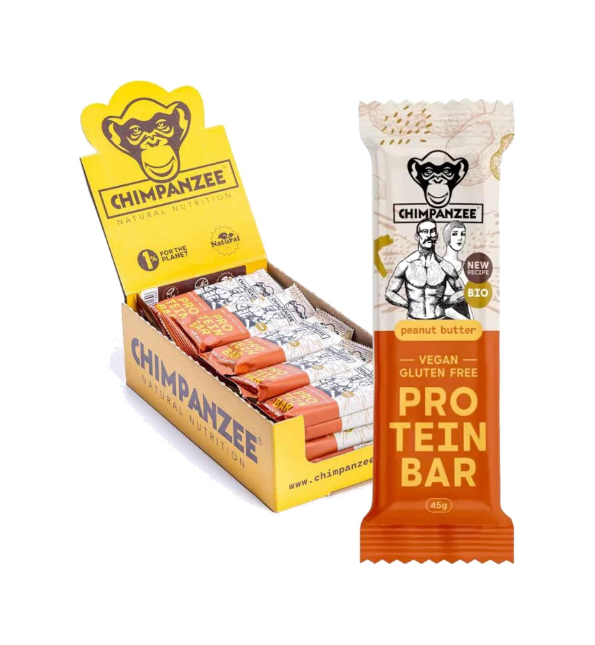 barra de proteína orgánica 45g x 20u vegetarian / gluten free peanut butter