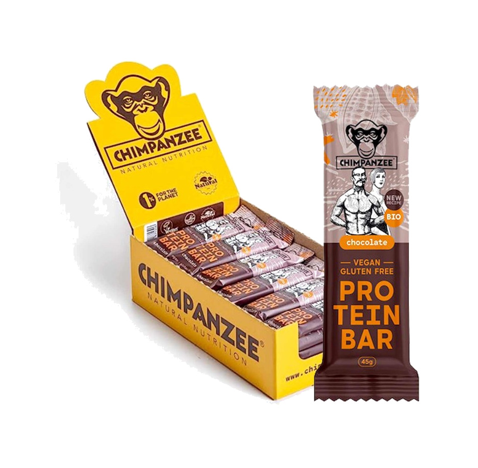 barra de proteína orgánica 45g x 20u vegetarian / gluten free chocolate
