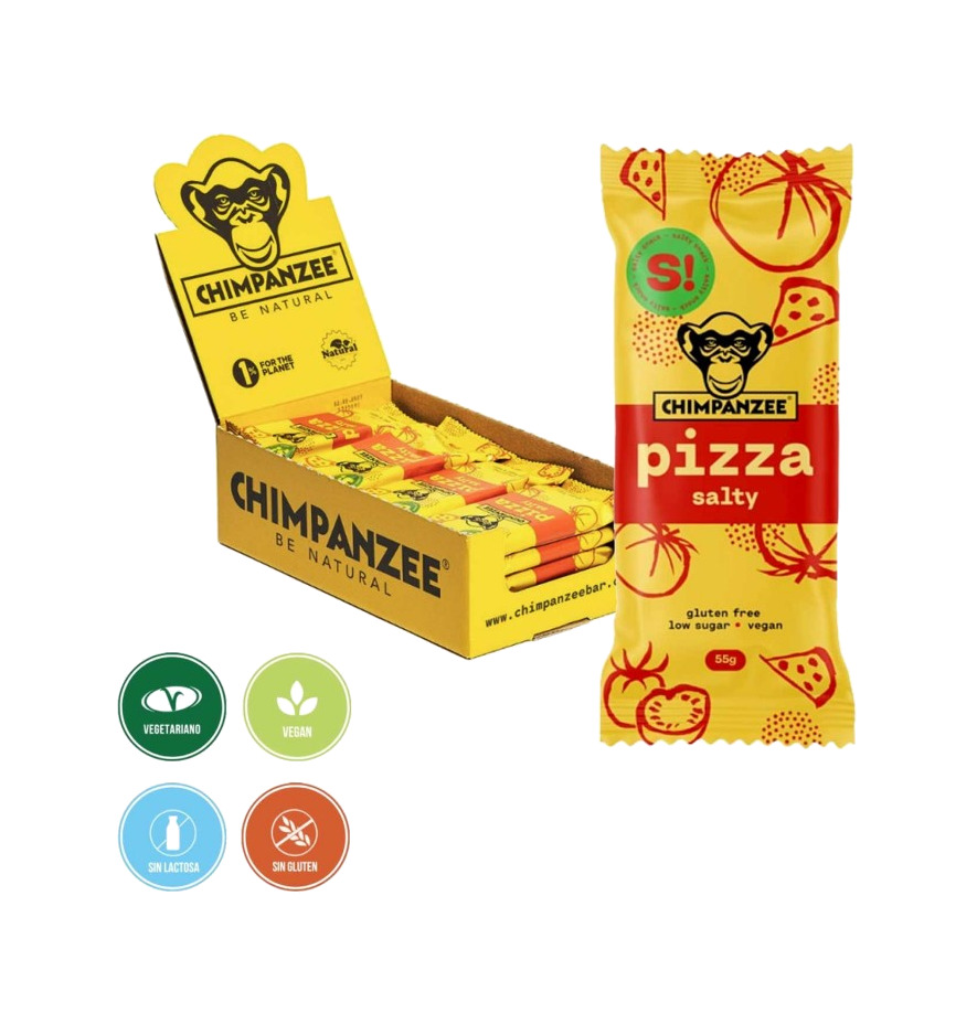 barritas energéticas saladas salty bars vegetarian / gluten free 15 x 55g - pizza