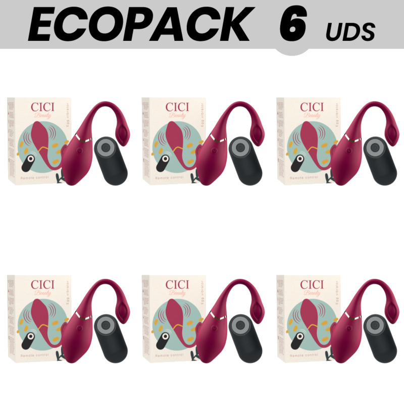 pack de 6 huevos vibradores de silicona con control remoto ecopack-premium