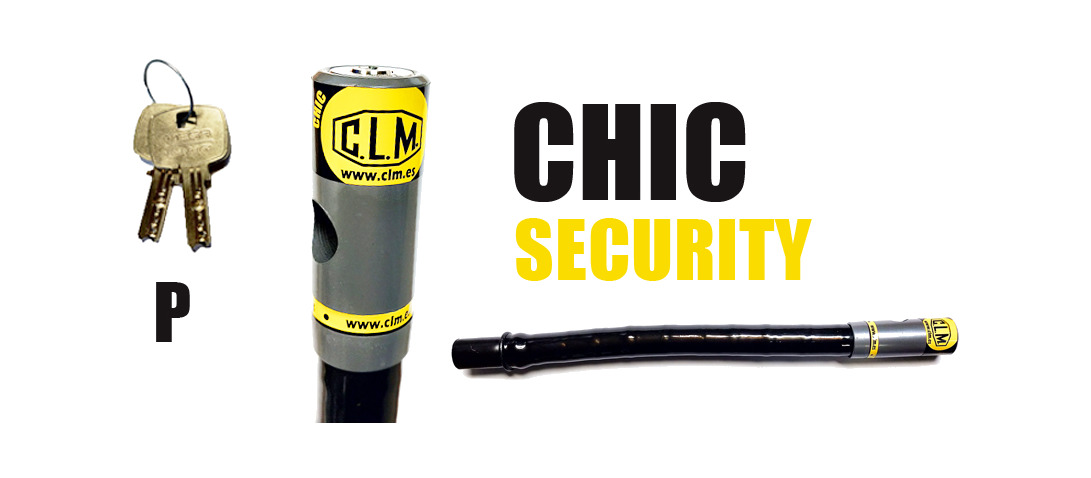 CLM SCOOT Antirrobo candado de manillar CHIC SECURITY PLANA compatible con PIAGG - Imagen 2 de 2