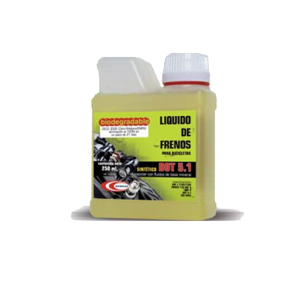 liquido de frenos biodegradable dot 5.1 - 250 ml de bompar
