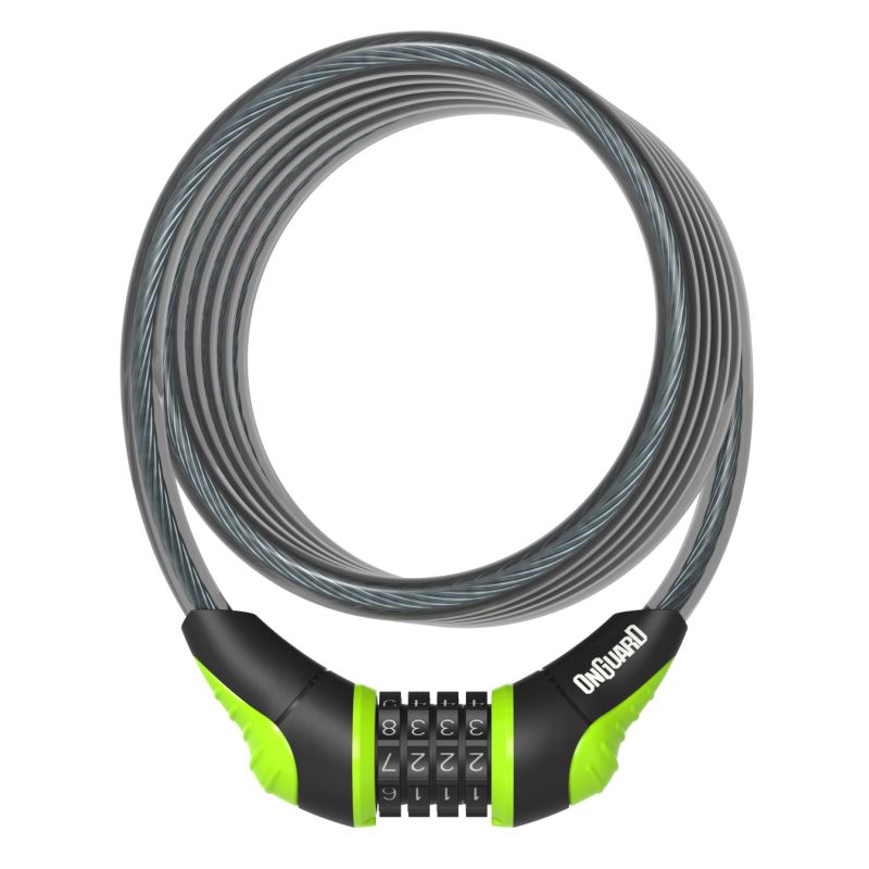 candado antirrobo espiral neon 180 cm x 12 mm