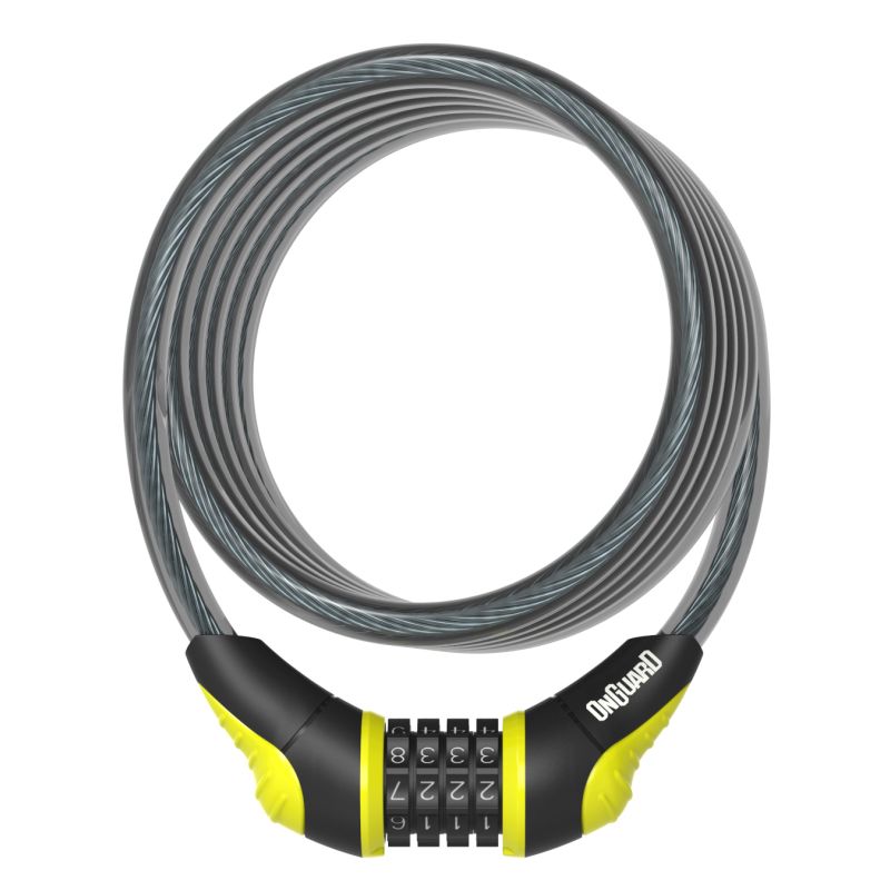 candado antirrobo espiral neon 180 cm x 12 mm