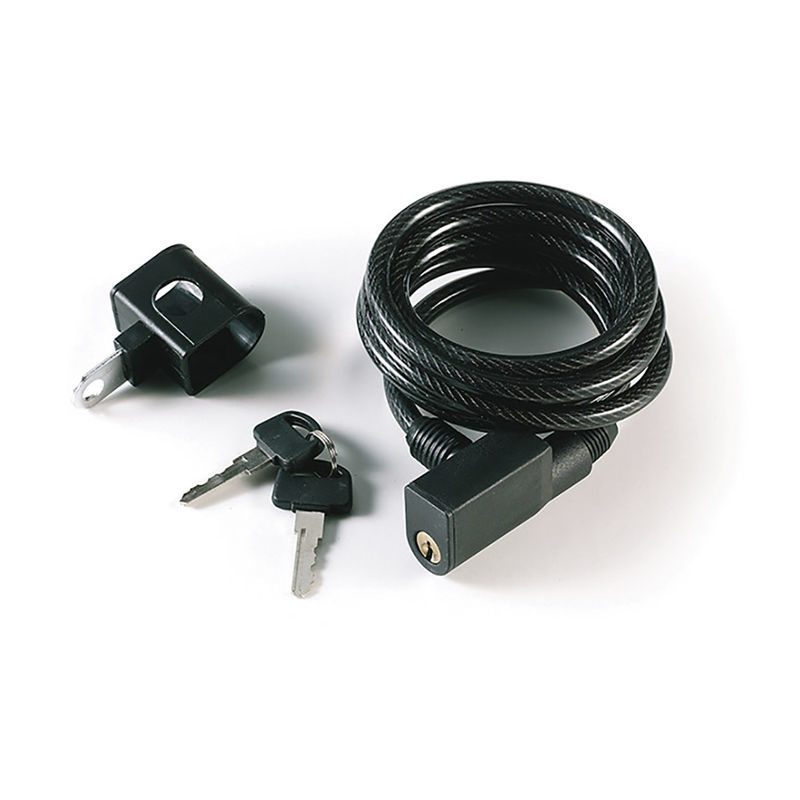 candado antirrobo cable espiral con soporte 8mm