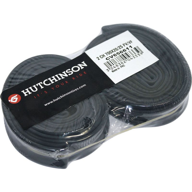 pack de 2 cámaras hutchinson 700x28-35 con válvula presta fina de 48 mm
