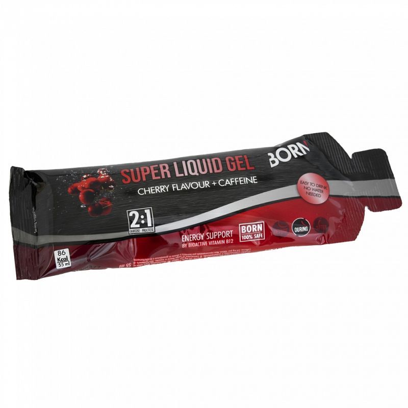 super gel glucosa energetico instantaneo cereza + cafeina 12u