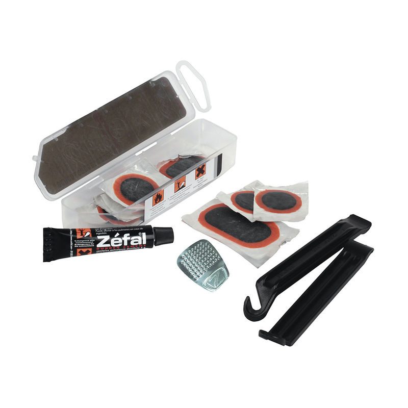 kit de 8 parches para pinchazos con desmontables y pegamento para bicicleta zefal