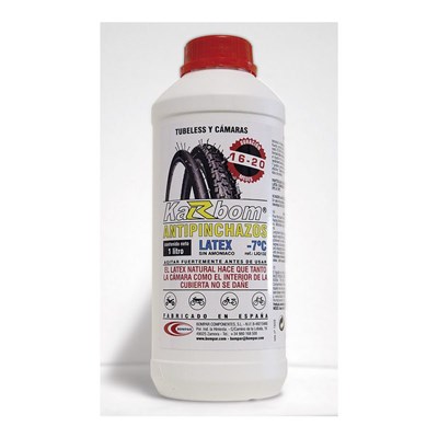 liquido antipinchazos tubeless y camara latex karbom - bompar