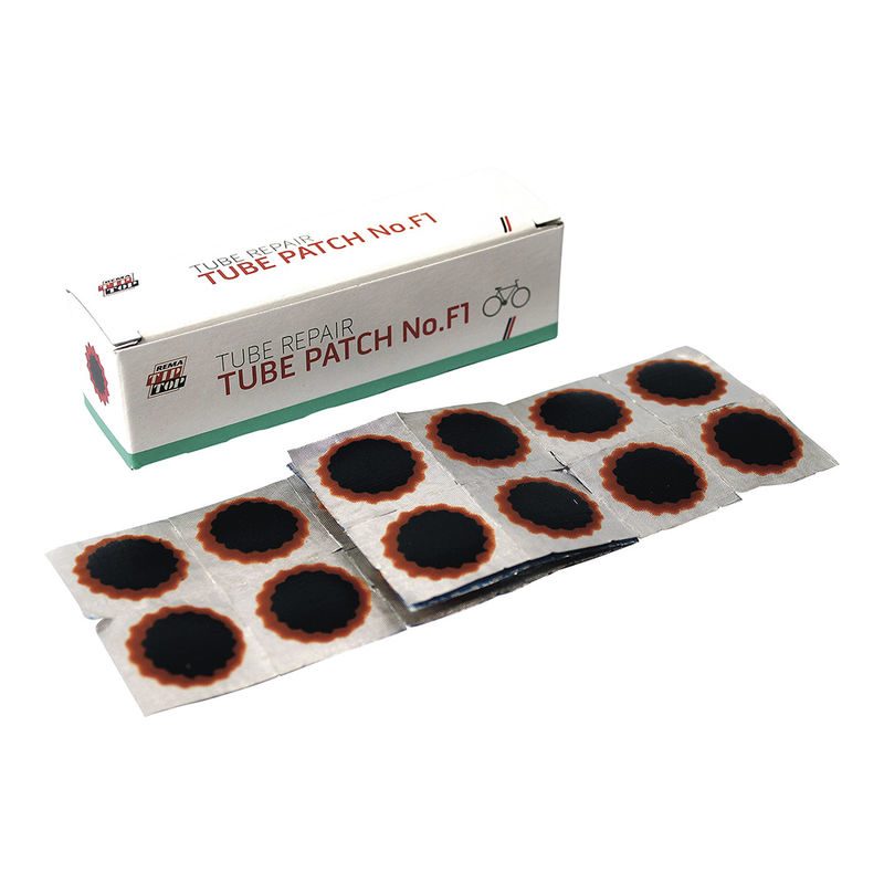 Boîte De 100 Patchs Tip-Top Pour Réparation Pneus à Plat – Modèle F1 Rouge