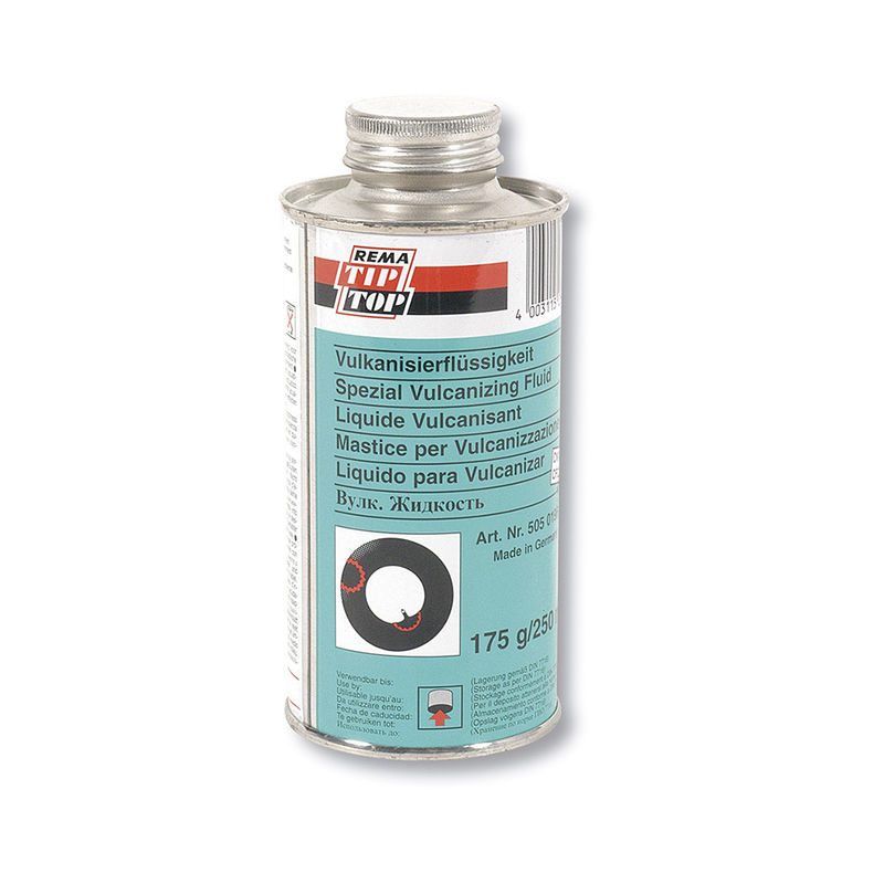 pegamento parches vulcanizante tip-top 175g con pincel para reparación de neumáticos