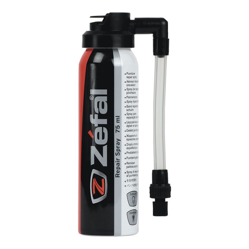 spray antipinchazos para neumáticos tubeless y con cámara de zefal - 75 ml