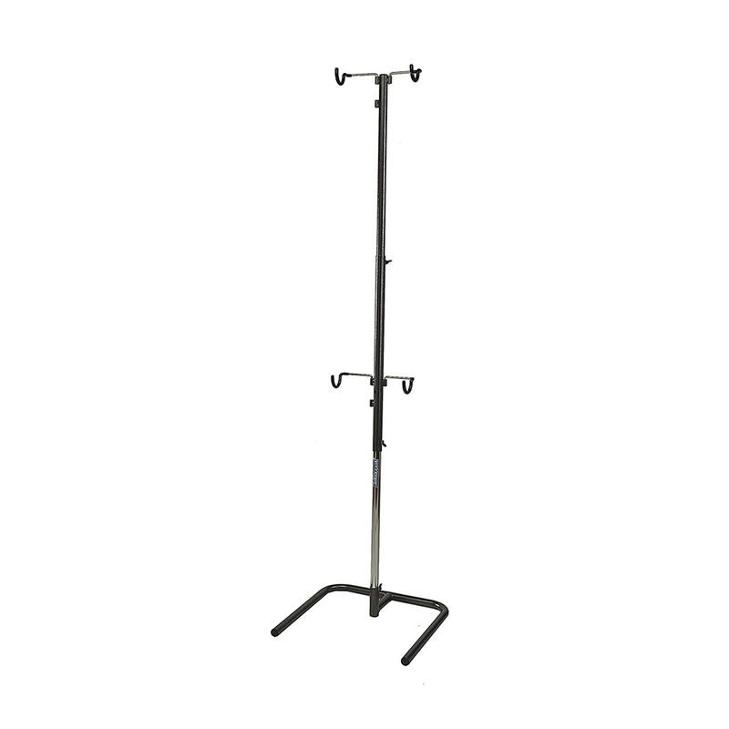 expositor soporte colgador percha 2 bicis vertical