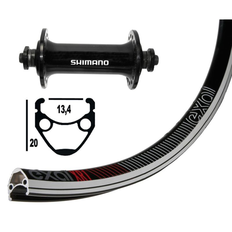 rueda delantera 32 agujeros 700c winora xr-1 shimano tiagra qr 100 mm (622-13)