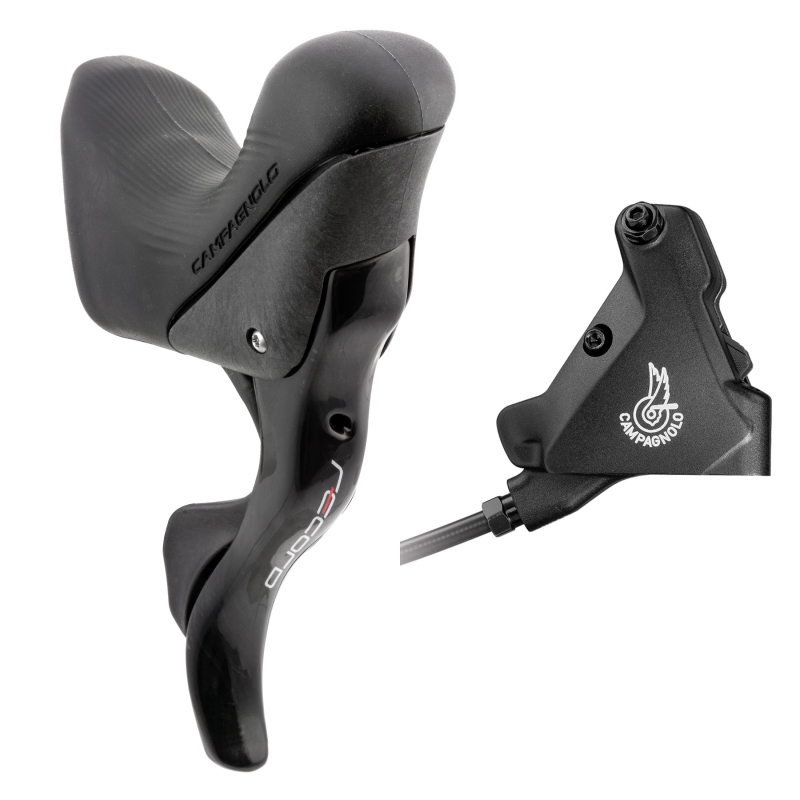 maneta freno/cambio derecha hidraulico pinza trasera  record ep 12v 160 mm flat mount